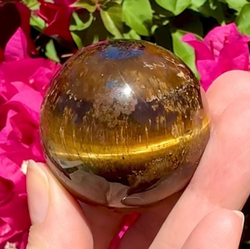 Super Flashy Tiger Eye Sphere