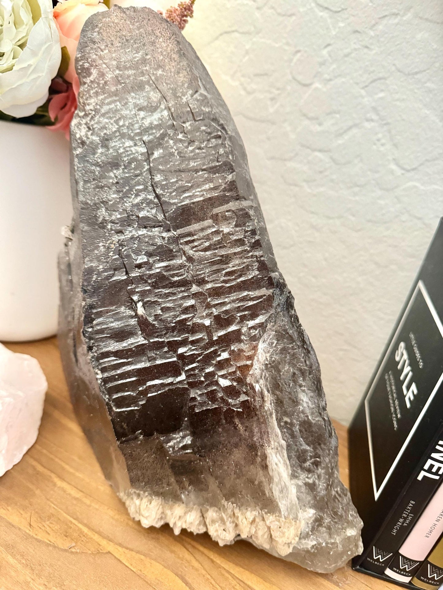 Elestial Smokey Quartz Crystal With Super Seven
