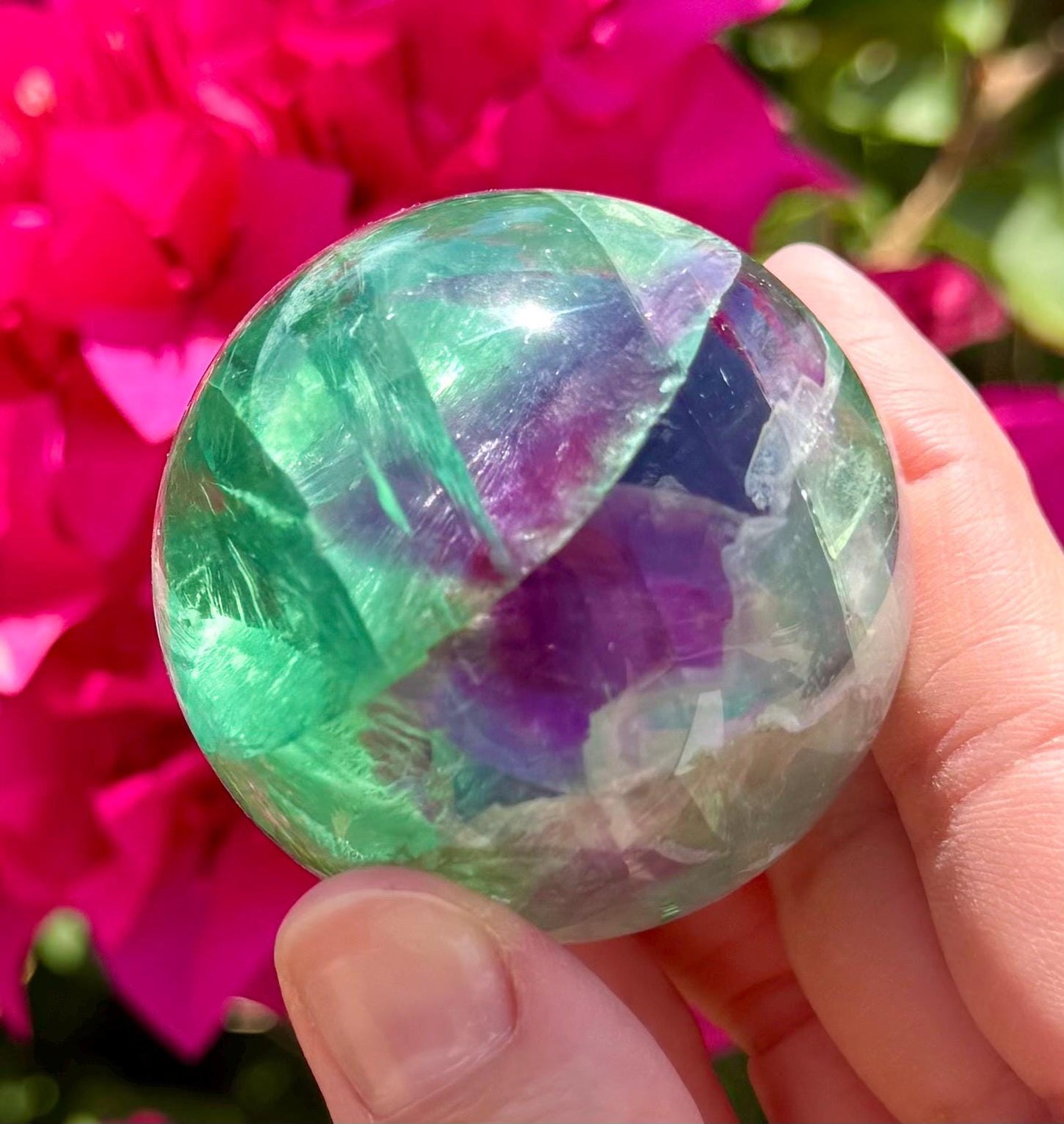 Stunning Rainbow Fluorite Sphere Crystal Ball
