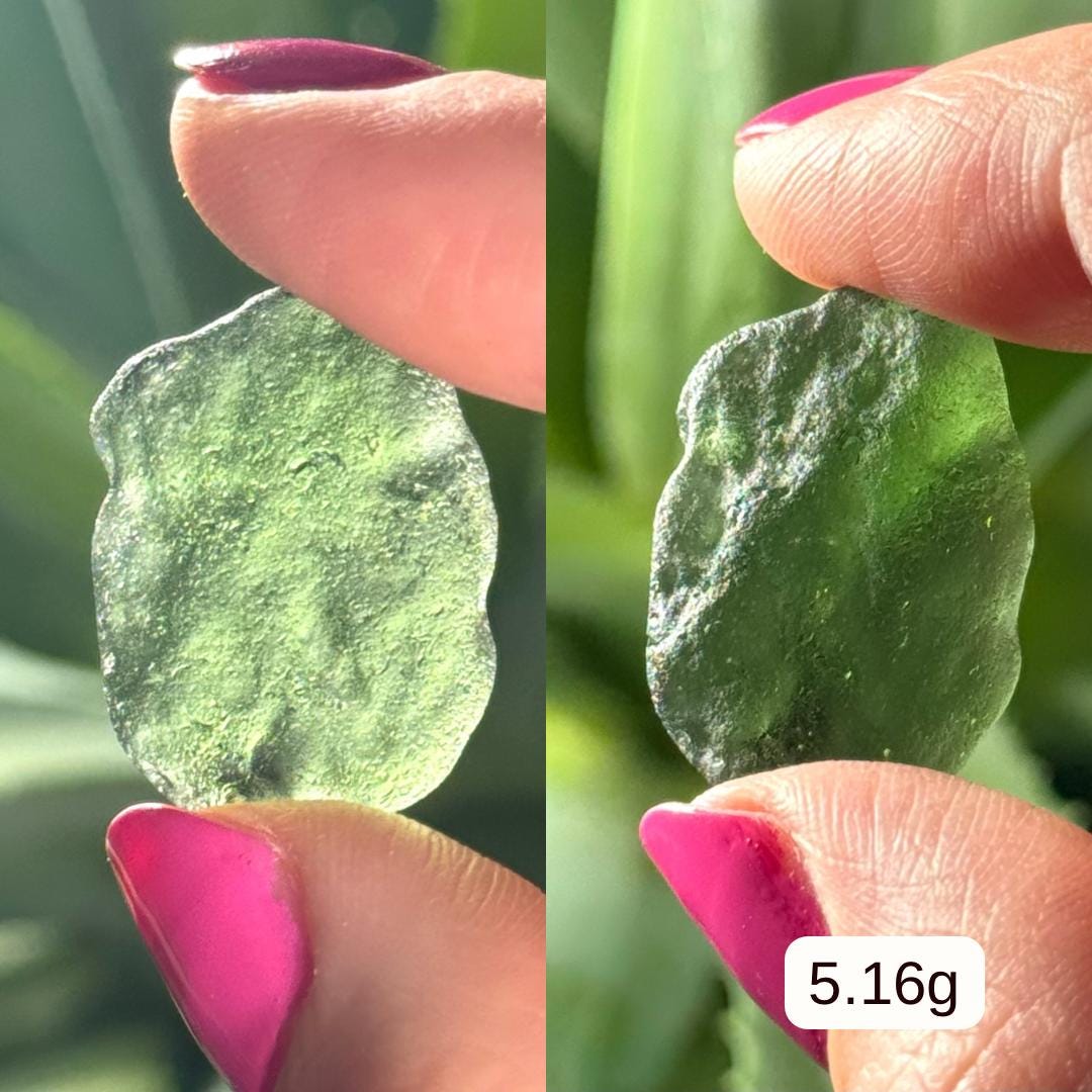 MOLDAVITE | Large B Grade 5.16 grams | 100% Authentic Genuine