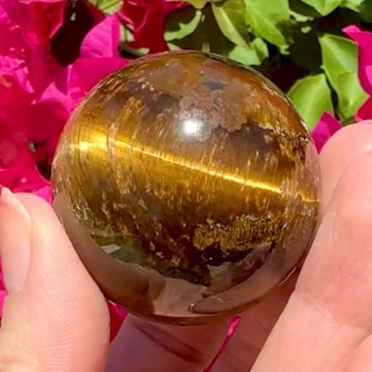 Super Flashy Tiger Eye Sphere