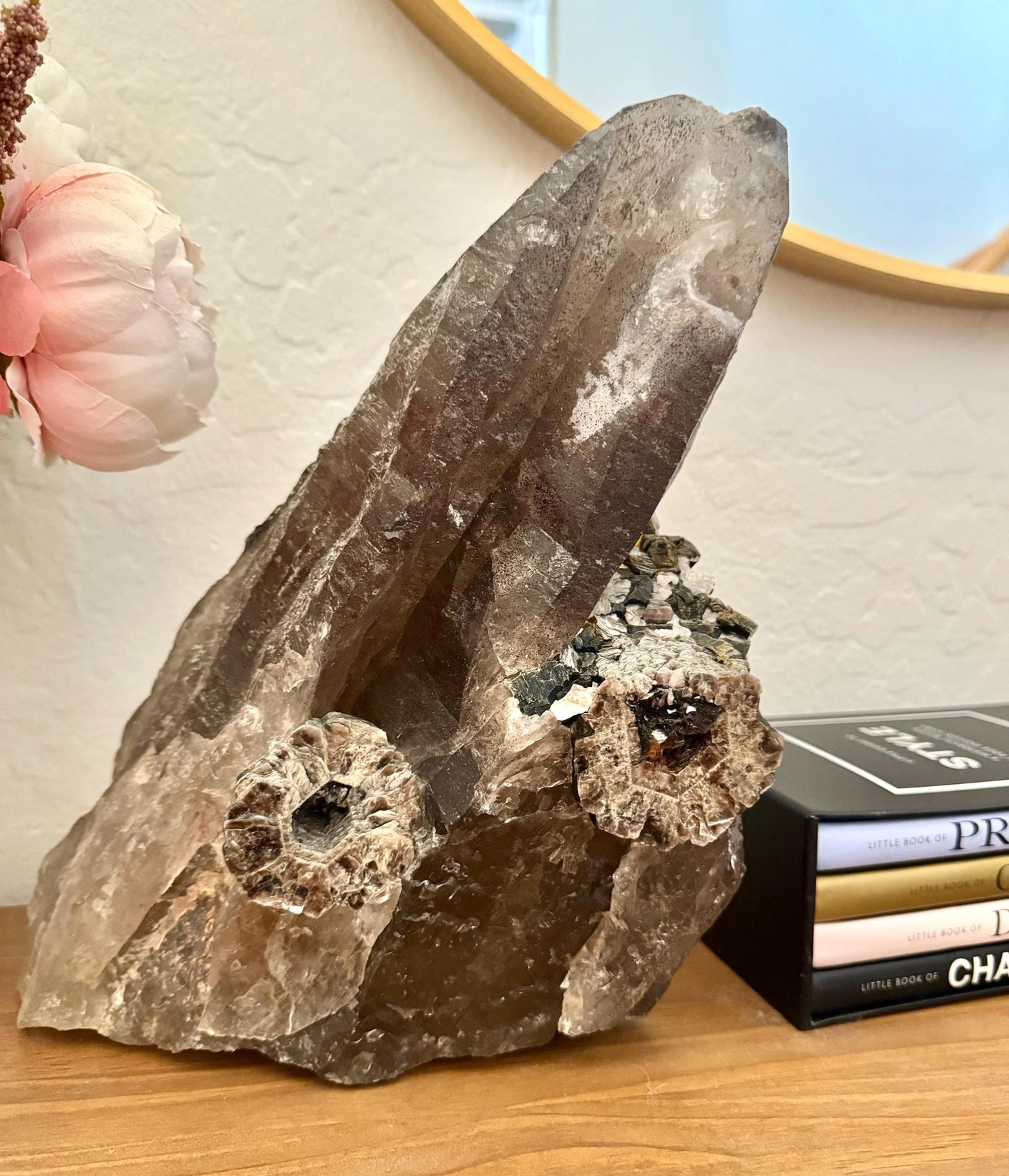 Elestial Smokey Quartz Crystal With Super Seven