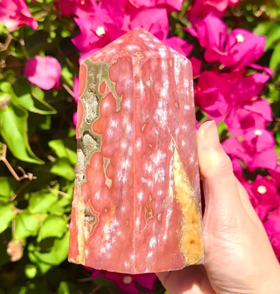Big Druzy Red Ocean Jasper Tower ***please read description***