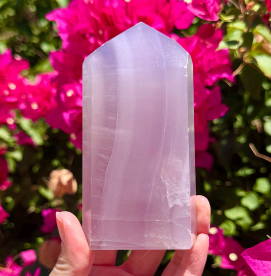 Gorgeous Gemmy Lavender Fluorite Tower 5” Tall