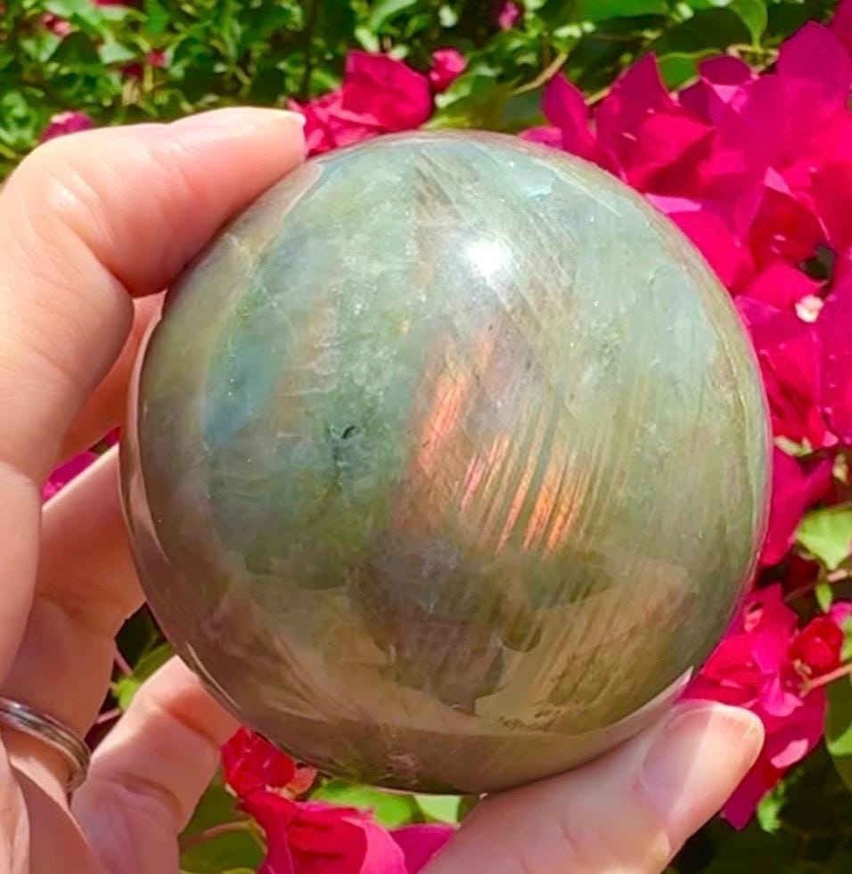 Sunset Labradorite Sphere Flashy Labradorite