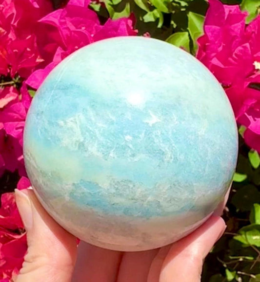 Big Blue Sky Calcite Sphere 74mm