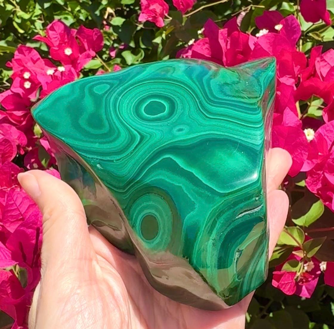 Huge Malachite Slab From Zambia