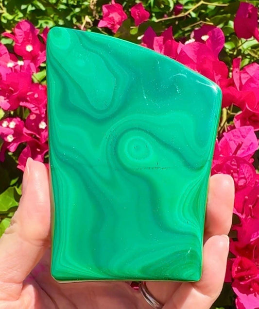 Trippy Large Malachite Slab From Zambia