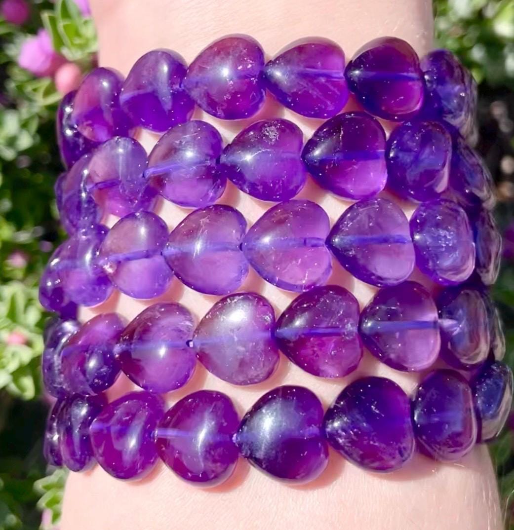 Gorgeous Amethyst Heart Bracelet