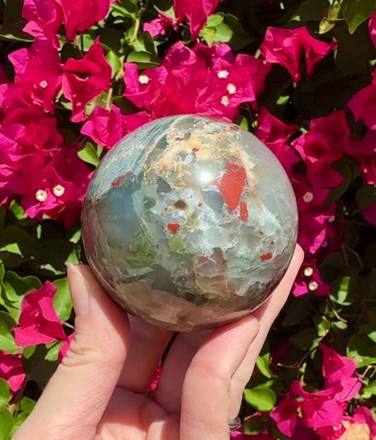 Bloodstone Sphere Crystal Ball