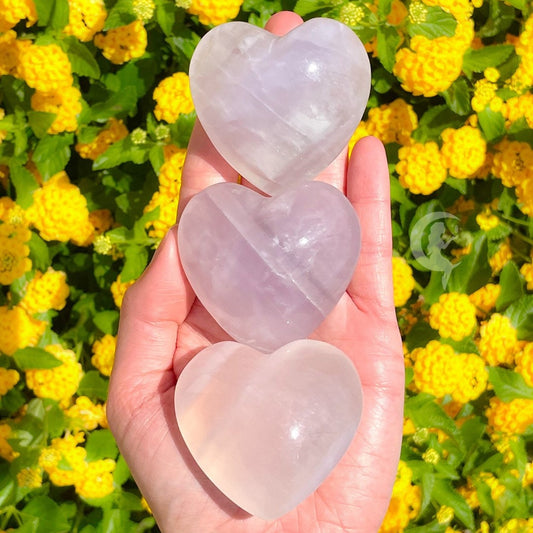 Lavender Fluorite Heart