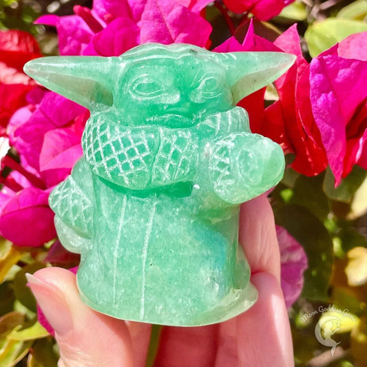 Green Aventurine Crystal Baby Yoda