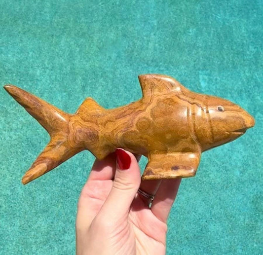 Onyx Shark Carving From Mexico