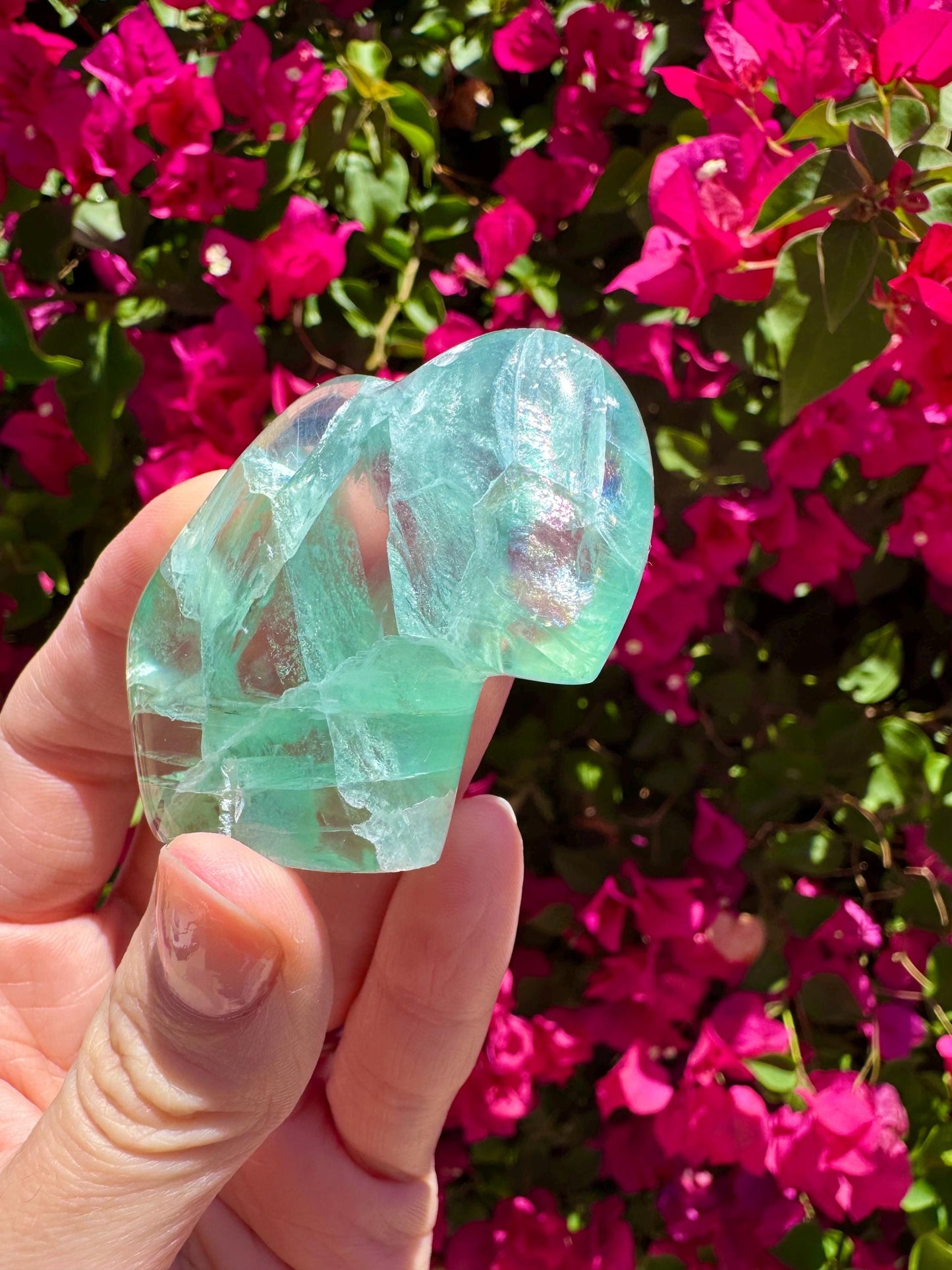 Mexican Fluorite Handcarved Buffalo Zuni Totem Animal Carving