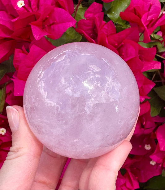Star Rose Quartz Sphere Crystal Ball