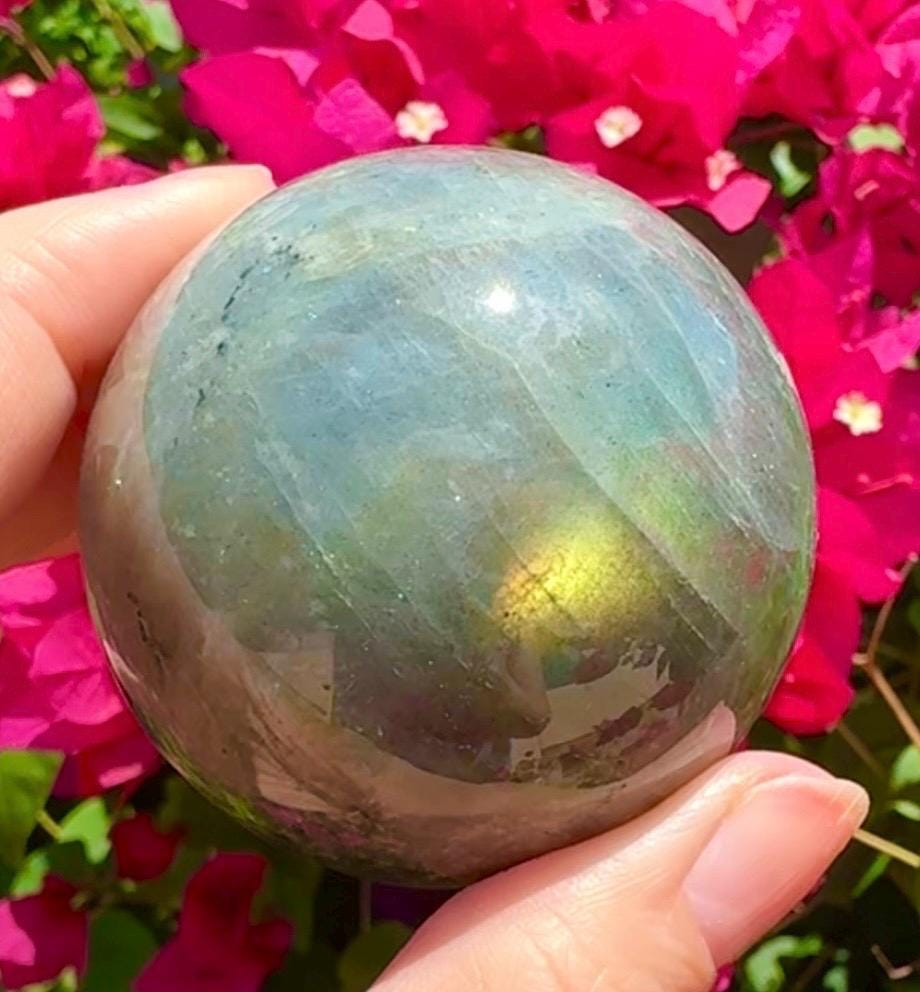 Sunset Labradorite Sphere Flashy Labradorite