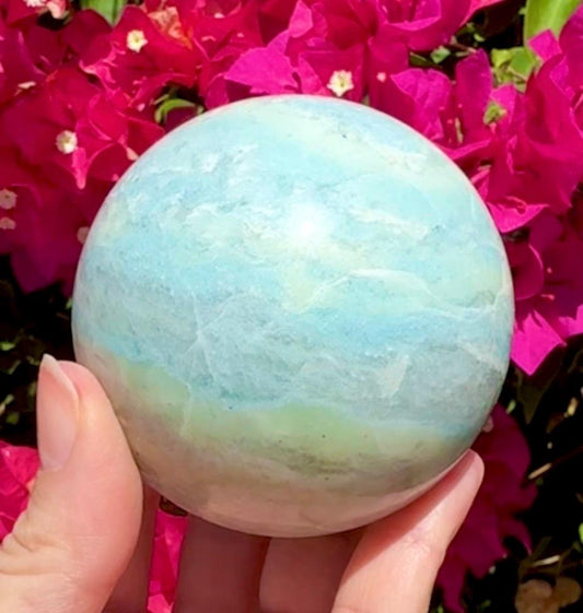 Beautiful Blue Sky Calcite Sphere