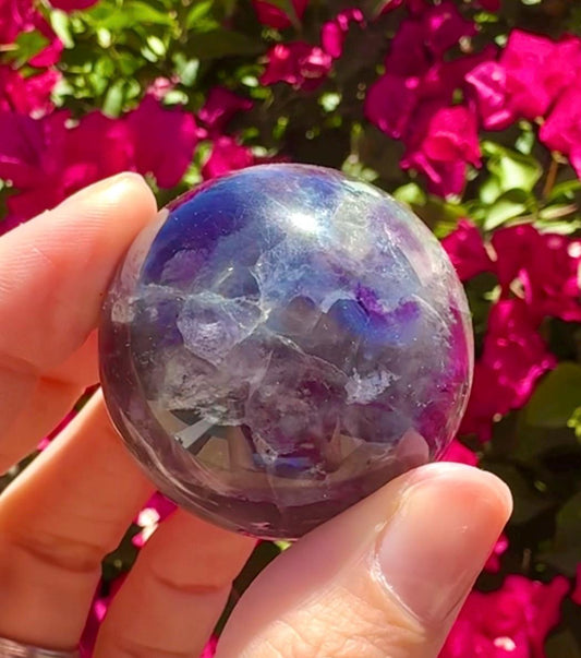 Rainbow Fluorite Sphere Crystal Ball