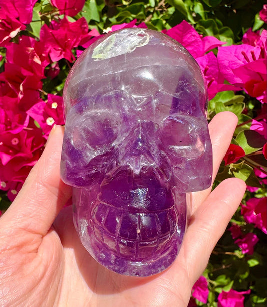 Gemmy Amethyst Crystal Skull *read description