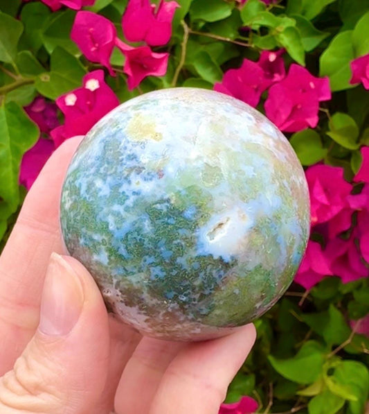 Moss Agate Sphere Crystal Ball
