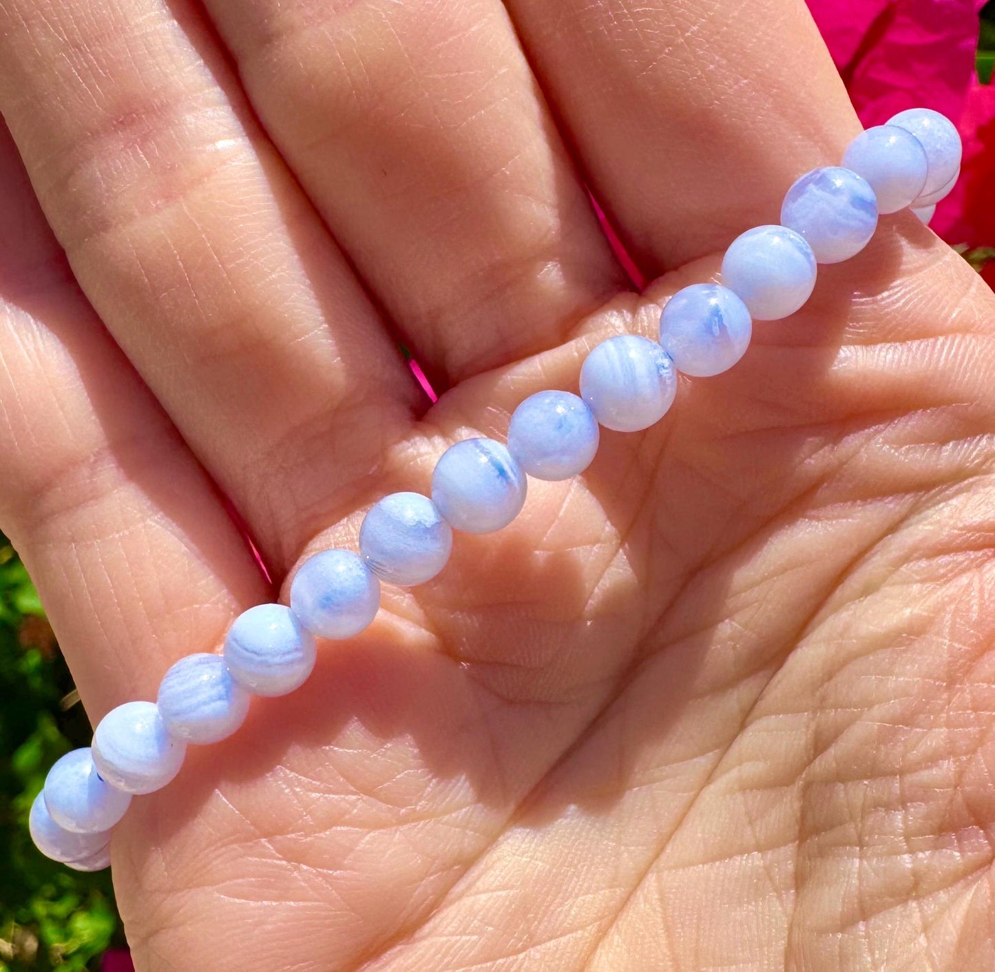 Beautiful Blue Lace Agate Bracelet