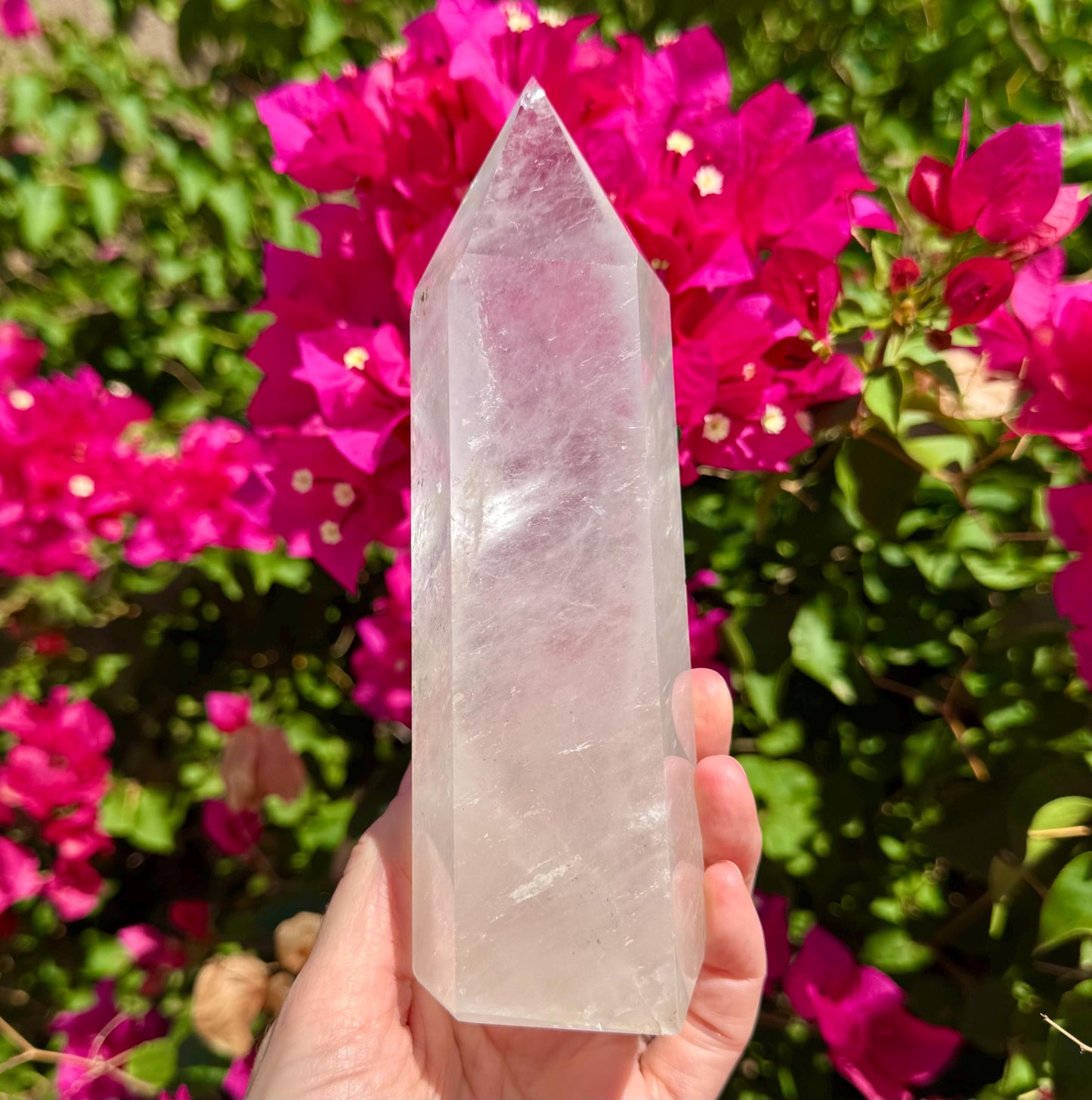 Tall Clear Quartz Tower 7”