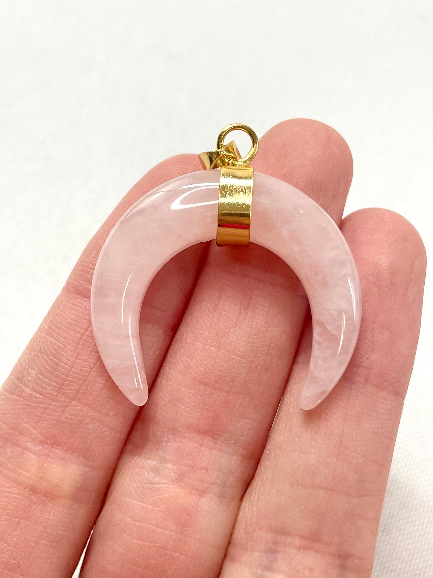 Amethyst Crystal Moon Pendant