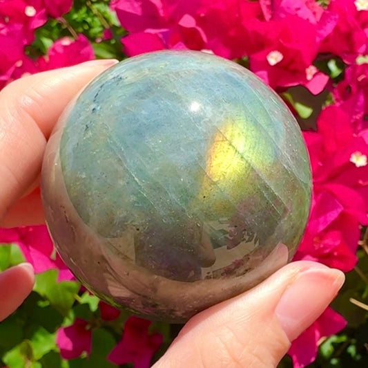 Sunset Labradorite Sphere Flashy Labradorite