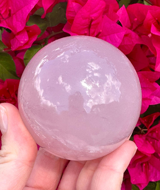 Star Rose Quartz Sphere Crystal Ball