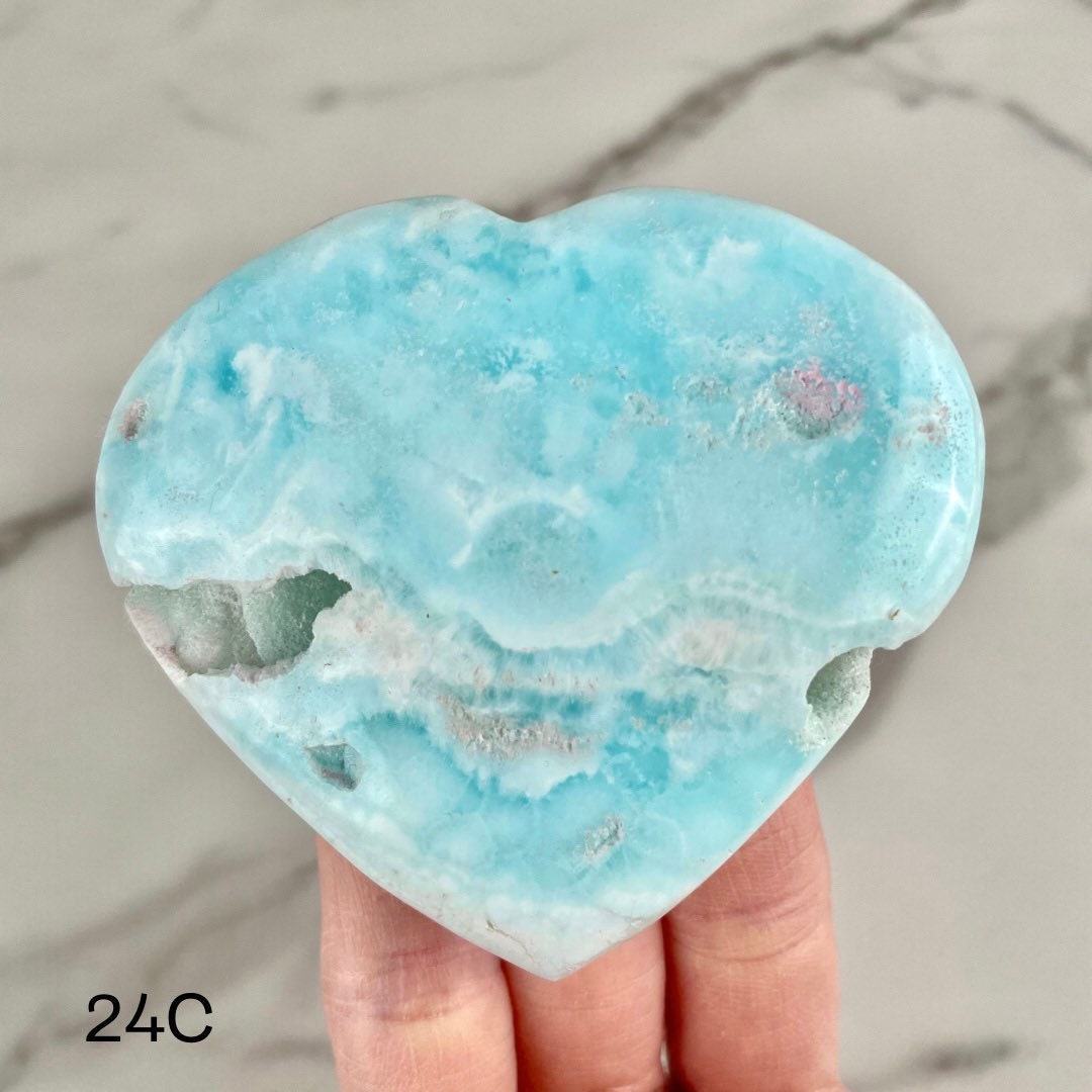 Caribbean Calcite Heart