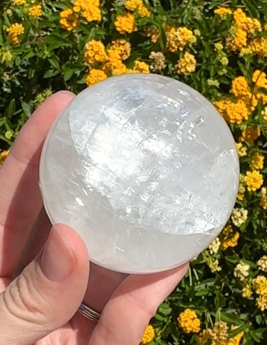 Optical Calcite Sphere Rainbow Crystal Ball