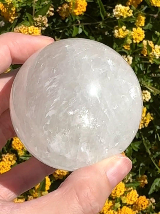 Optical Calcite Sphere Rainbow Crystal Ball