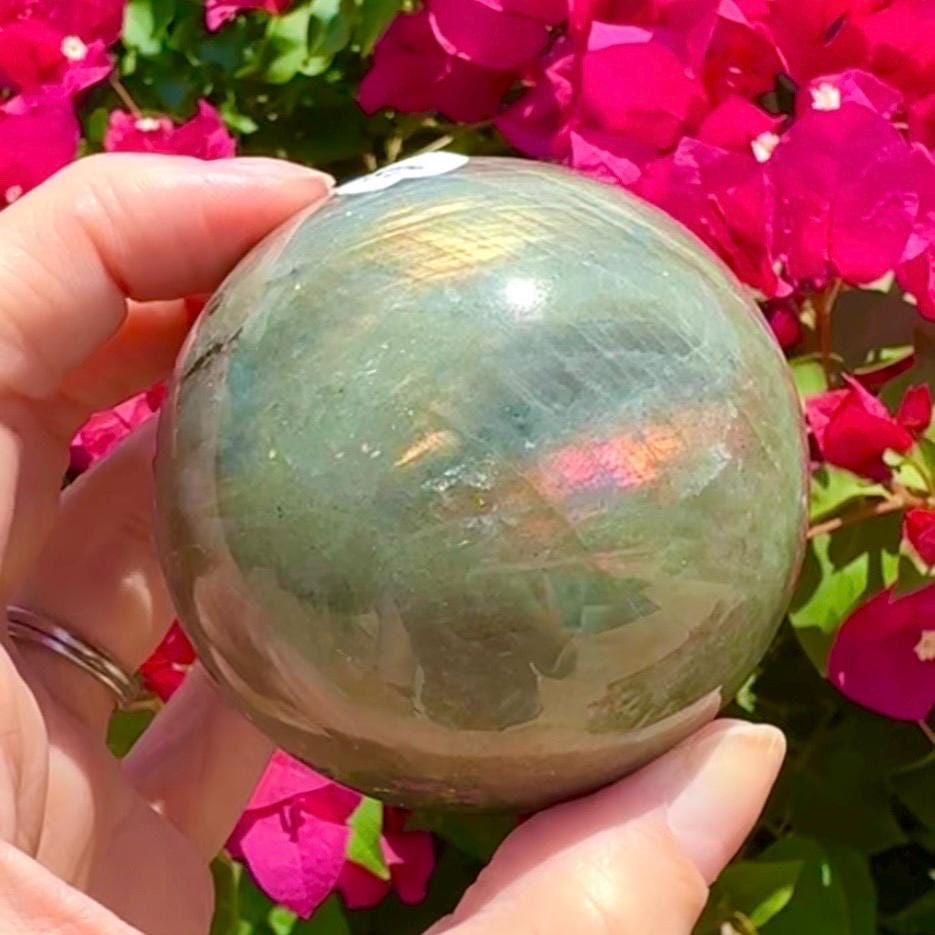 Sunset Labradorite Sphere Flashy Labradorite