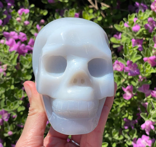 Blue Chalcedony Crystal Skull