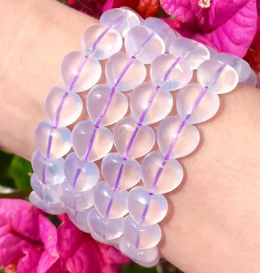 Lavender Quartz Heart Bracelet