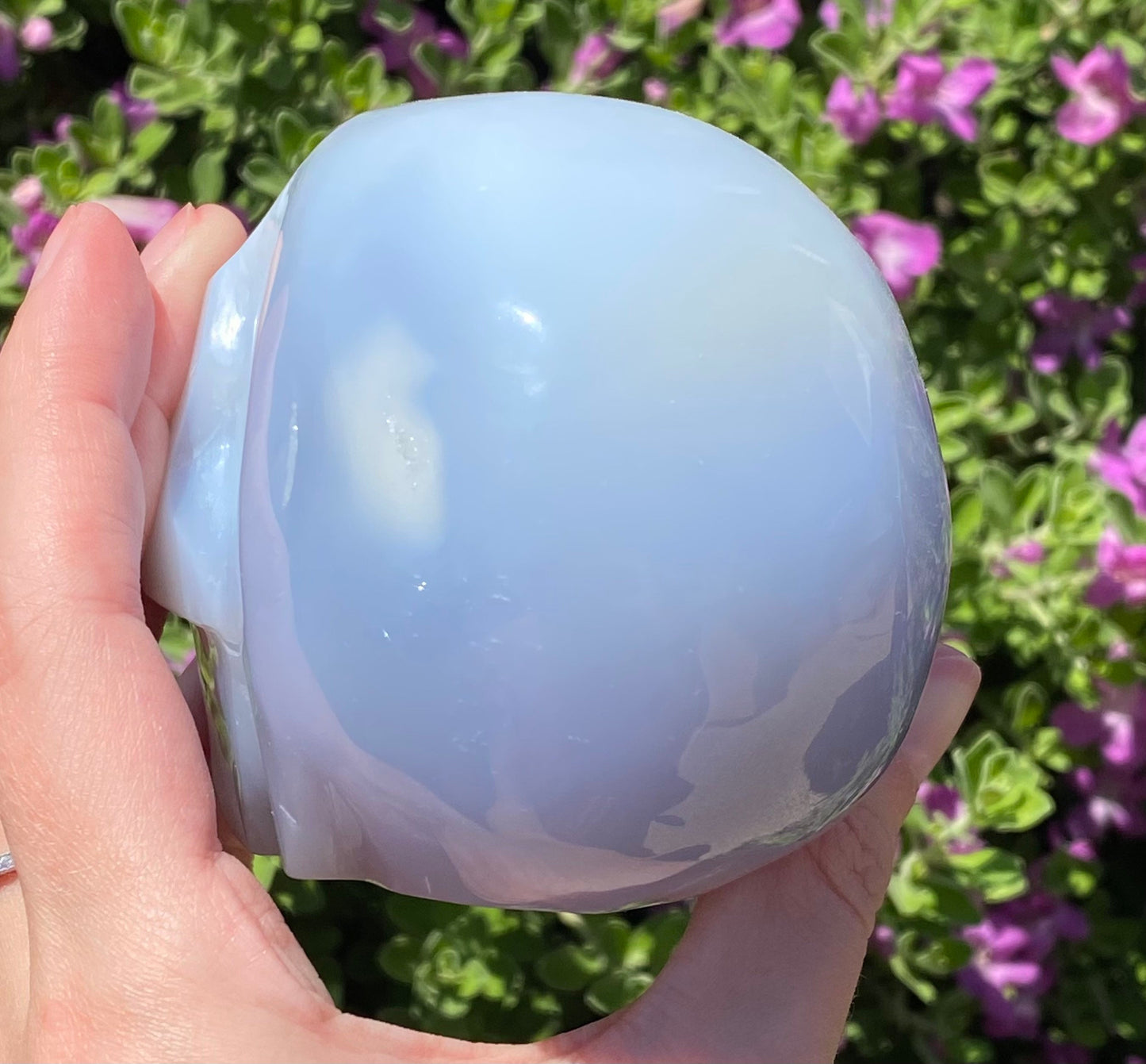 Blue Chalcedony Crystal Skull