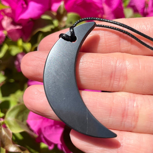 Shungite Moon Necklace