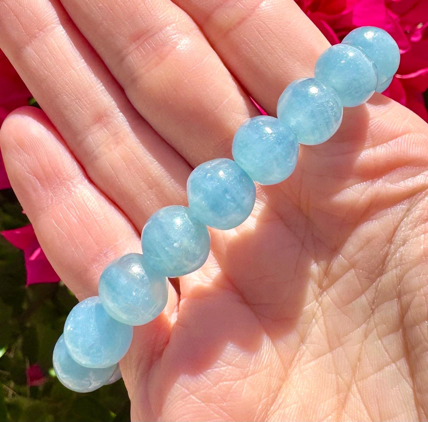 High Quality Blue Aquatine Lumerian Calcite Bracelet