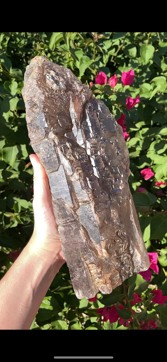 Elestial Smokey Quartz Crystal With Super Seven