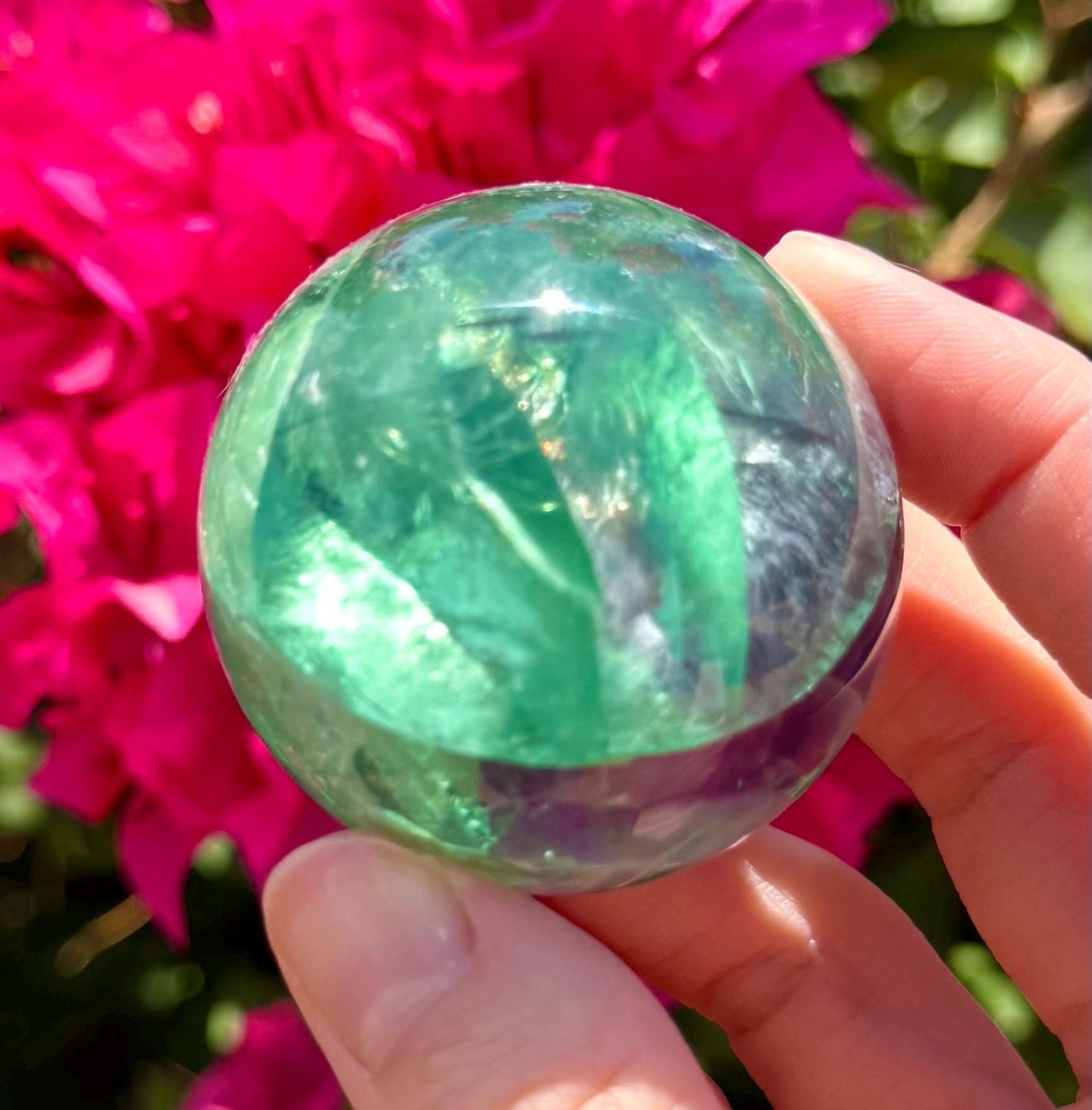 Stunning Rainbow Fluorite Sphere Crystal Ball
