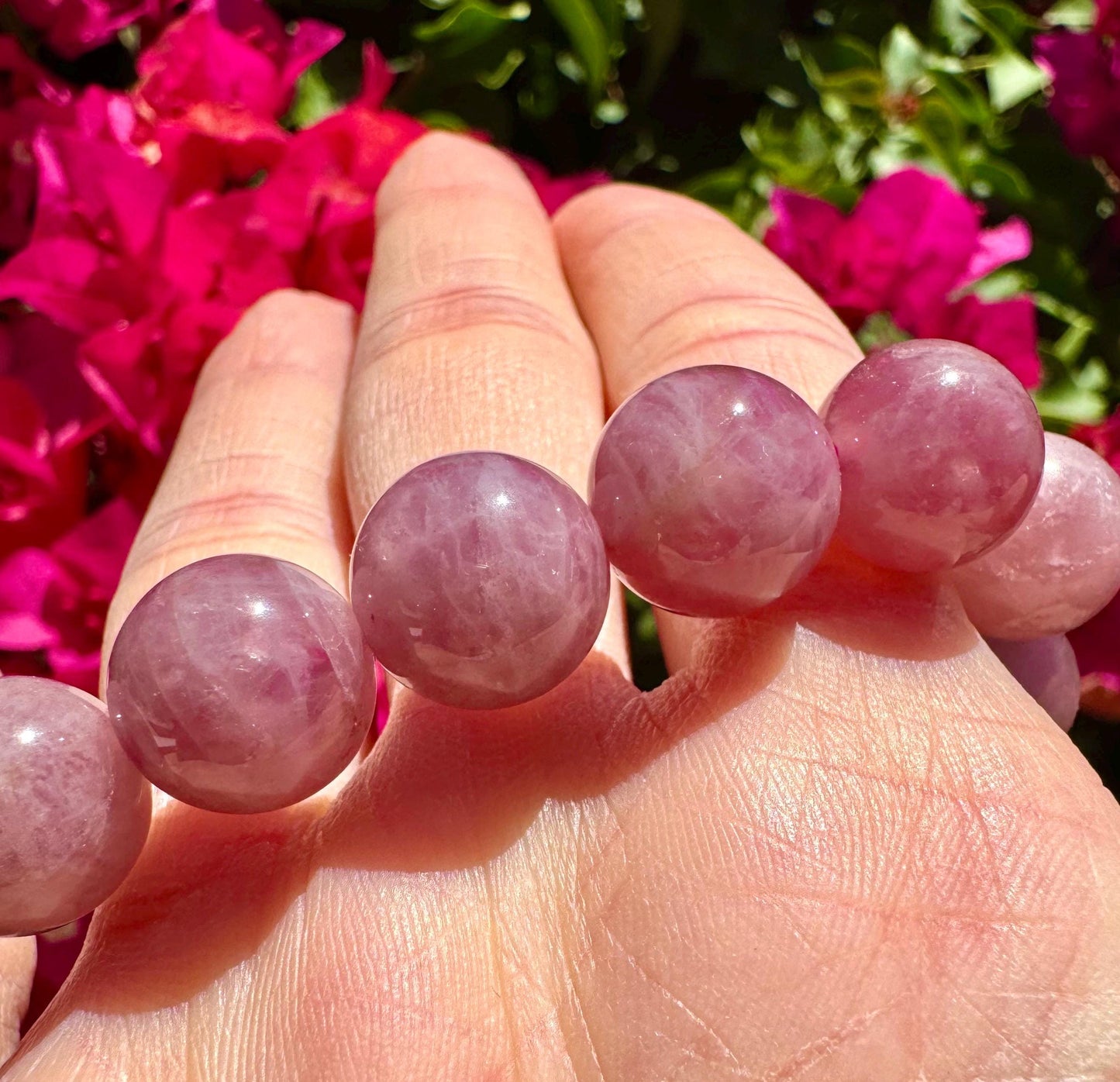 Gorgeous Madagascar Purple Rose Quartz Bracelet 12mm