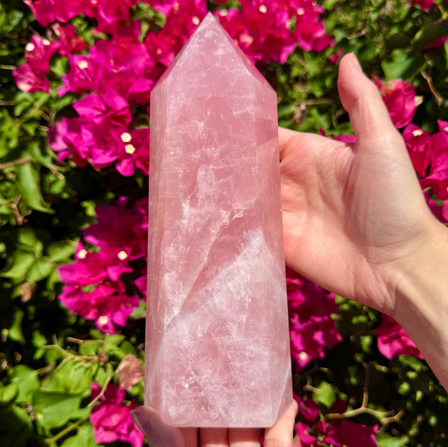 Big Gemmy Rose Quartz Tower 9”