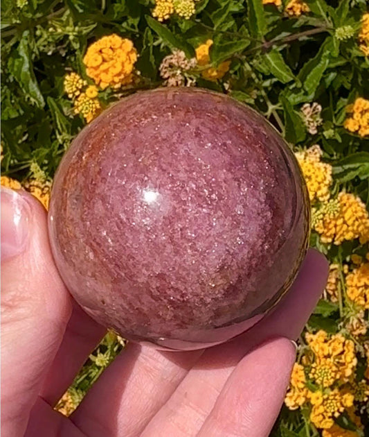 Strawberry Quartz Sphere Crystal Ball