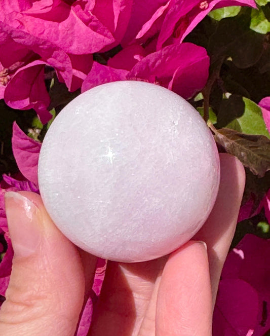Pink Aragonite Sphere Crystal Ball