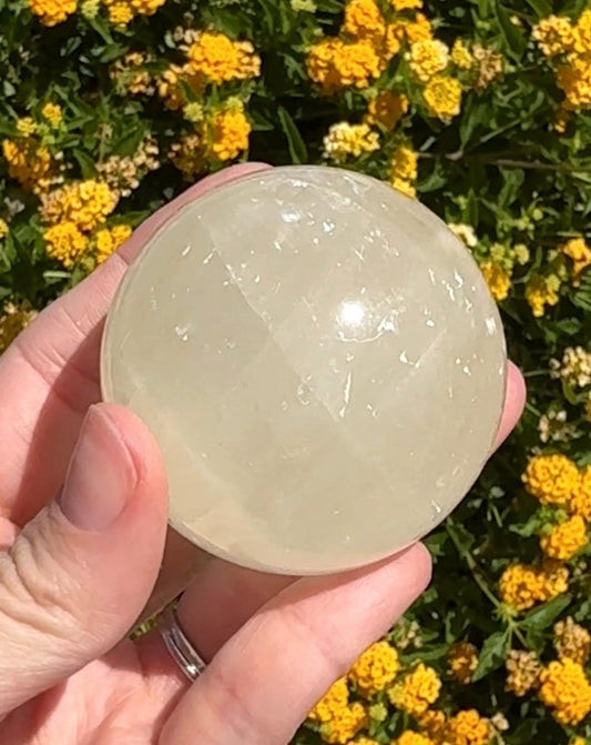 Optical Calcite Sphere Rainbow Crystal Ball