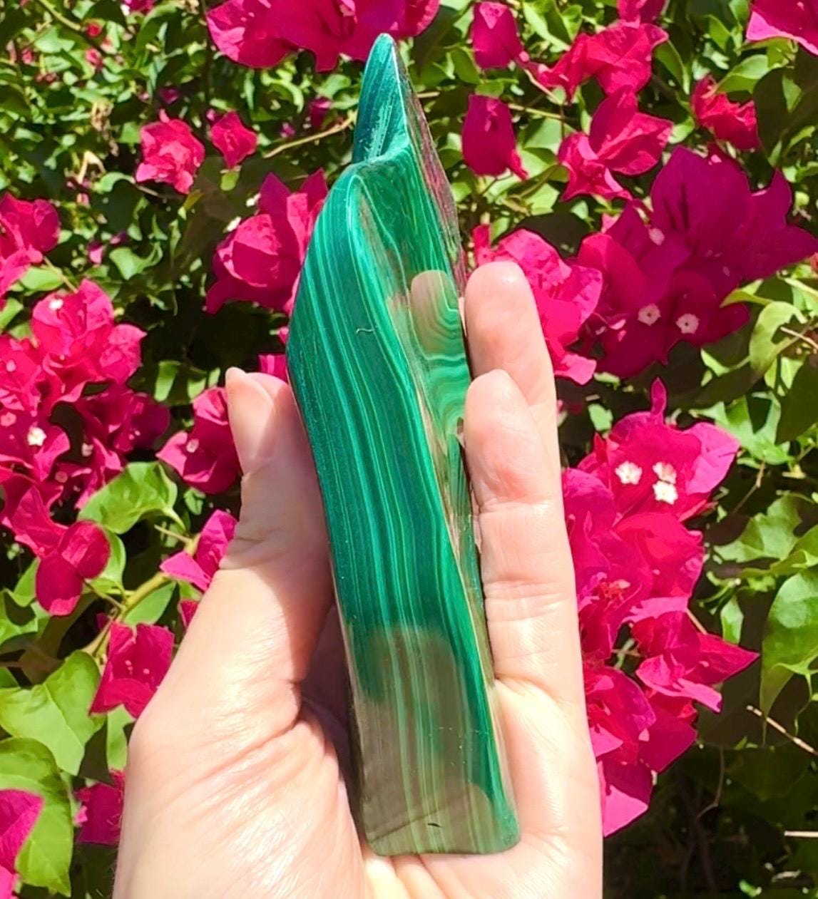 Trippy Large Malachite Slab From Zambia