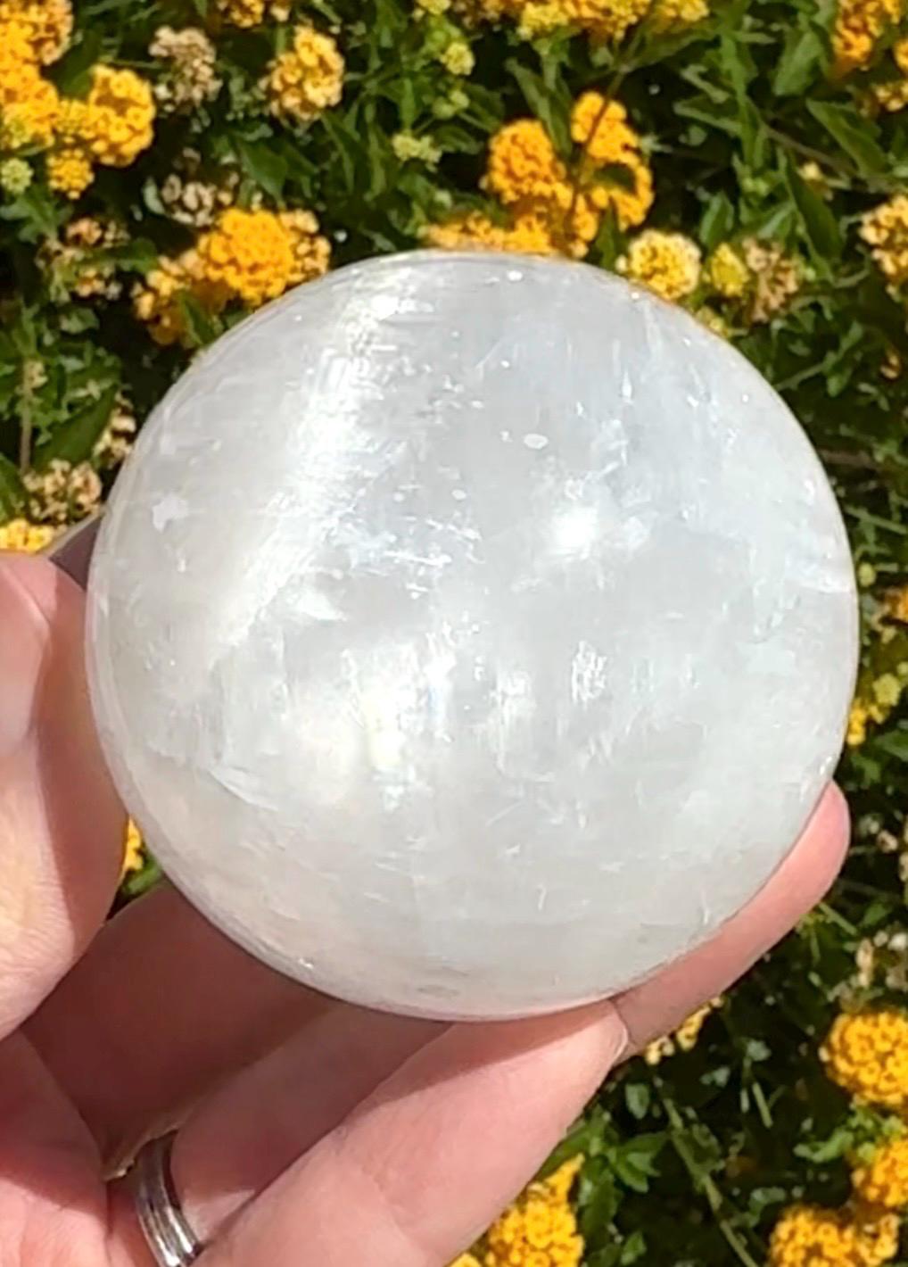 Optical Calcite Sphere Rainbow Crystal Ball