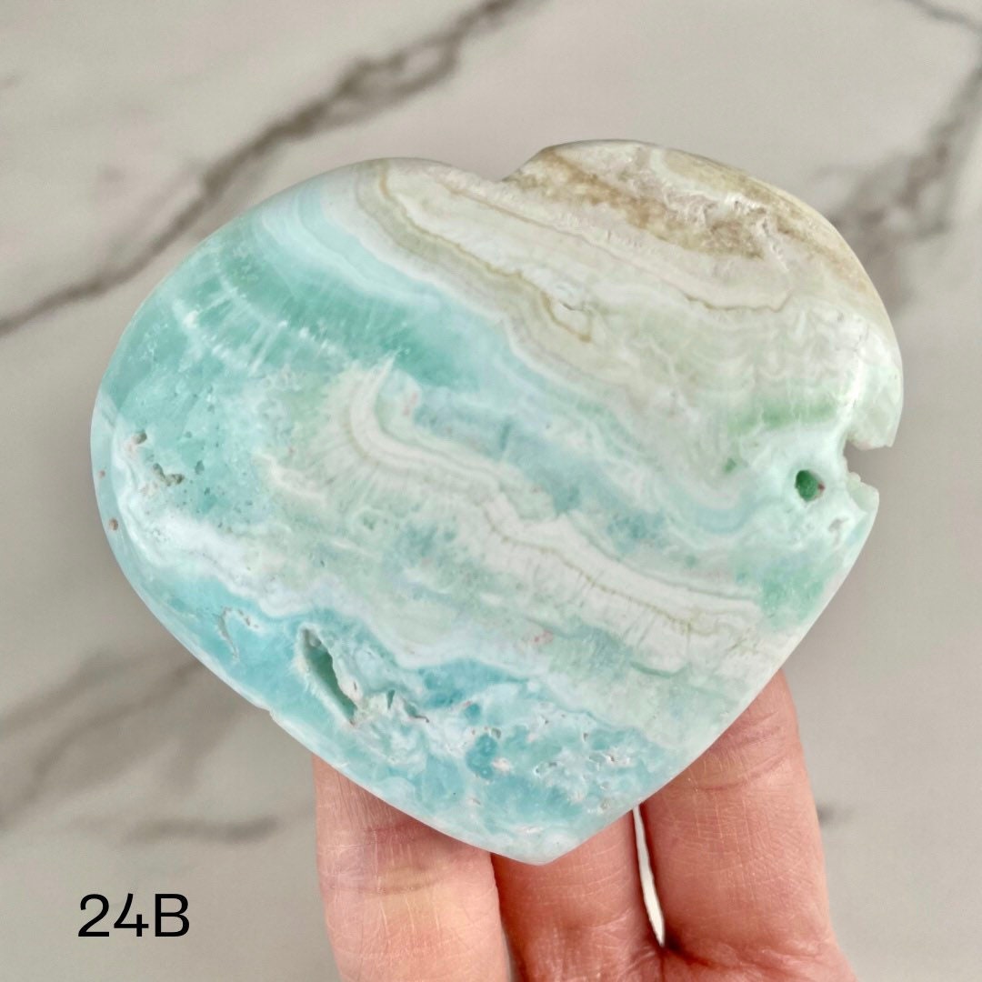 Caribbean Calcite Heart