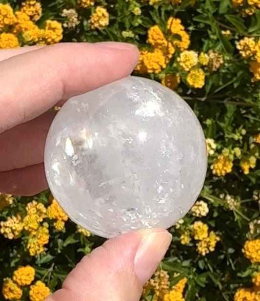 Optical Calcite Sphere Rainbow Crystal Ball