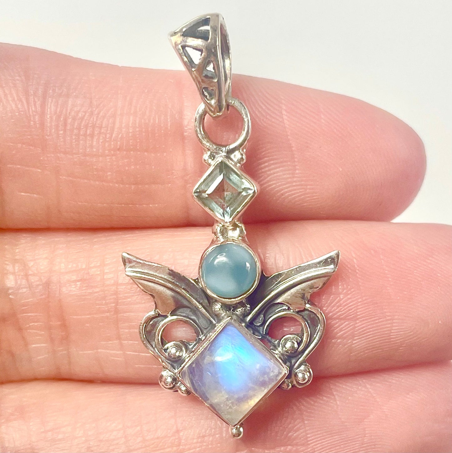 Larimar & Moonstone Pendant